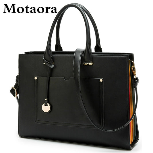 MOTAORA 2022 New Women Handbag Fashion Leather Shoulder Bag Ladies Large Capacity Messenger Bags Laptop Bag For 13&quot; Macbook Air - Executive-Skincare