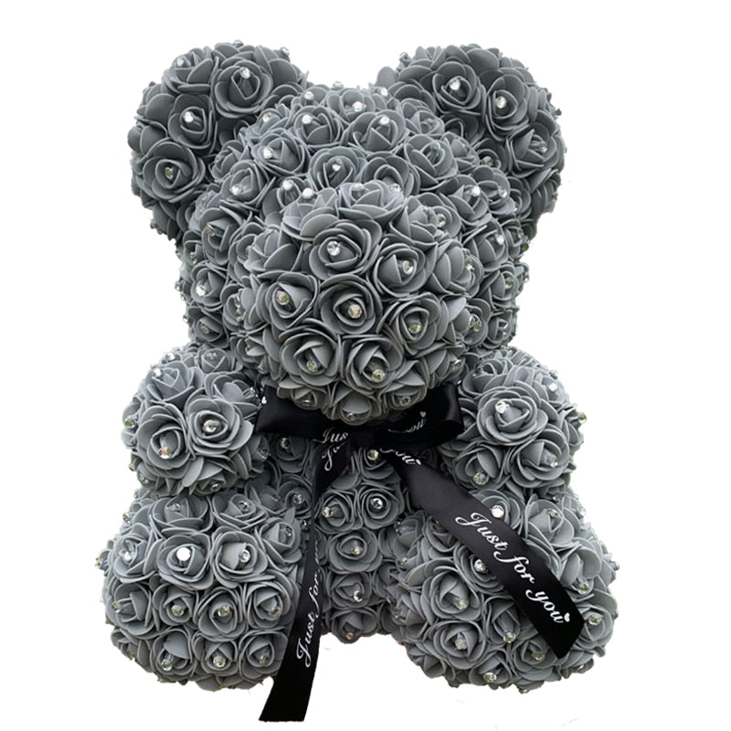 Drop shipping Valentine&#39;s Gifts Diamond Teddy Rose Bears 40cm Artificial Flower Bears For Girls Christmas Gifts - Executive-Skincare