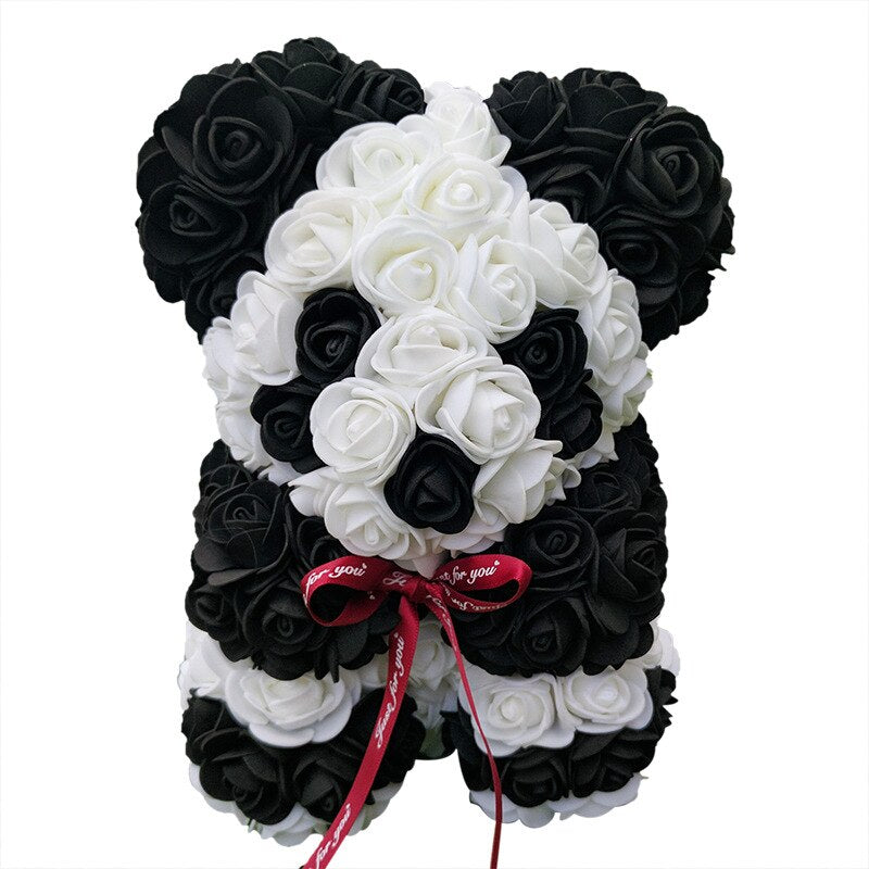 HOT Dorpshipping 25cm Teddy Dolls Rose Bear Valentine&#39;s Day Gift for Women Girlfriend Artificial PE Flower Wedding Party Decor - Executive-Skincare