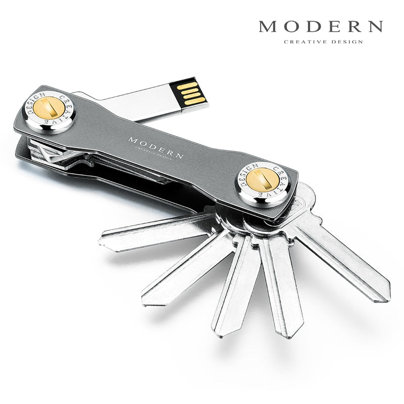 2022 Modern-Brand Aluminum Key  Wallet DIY Keychain EDC Pocket Key Holder Key Organizer - Executive-Skincare