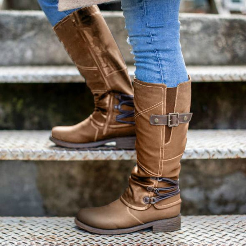 2020 Fashion Women Boots Winter Over The Knee Heels Quality Suede Long Comfort Square Botines Mujer Thigh High Boot Botas Mujer - Executive-Skincare