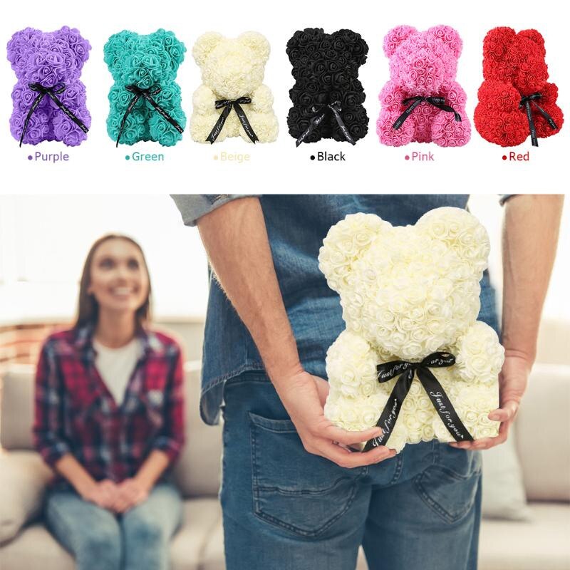 Diy Artificial Flowers Foam Teddy Bear Of Roses Mold 20cm/30cm Handmade Styrofoam Wedding Valentine&#39;s Day Present - Executive-Skincare