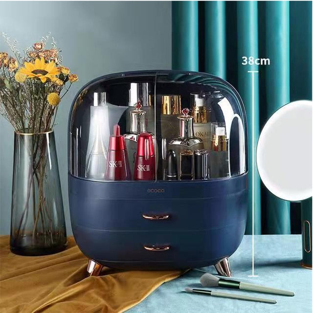 Fashion Big Capacity Cosmetic Storage Box Waterproof Dustproof Bathroom Desktop Beauty Makeup Organizer Skin Care Storage Drawer - Executive-Skincare