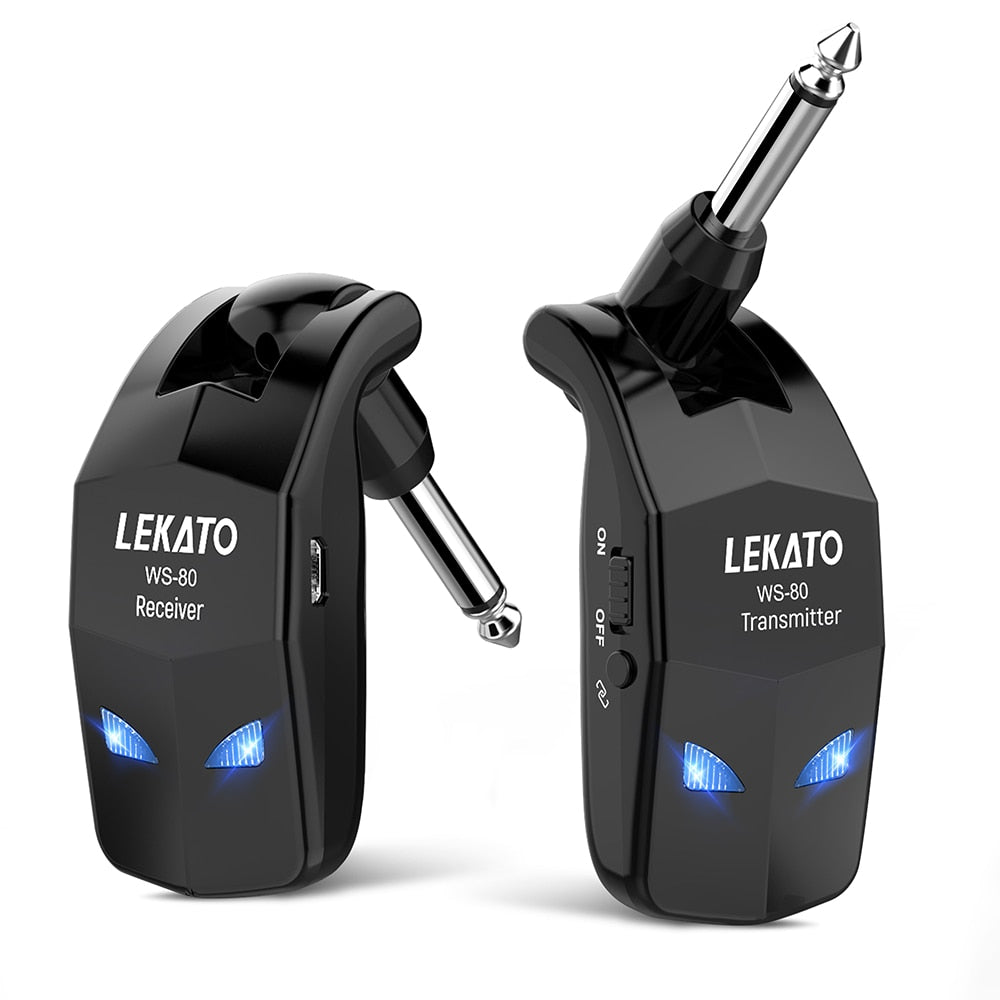 Lekato Wireless Guitar System 2.4Ghz Guitar Transmitter Receiver For Electric Guitar Wireless Transmitter Built-In Rechargeable - Executive-Skincare