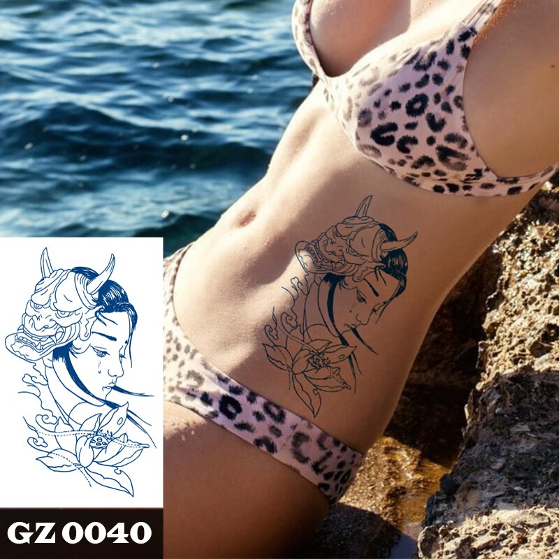 1Pcs Ink Juice Butterfly Text Tattoos Body Art Waterproof Temporary Tattoo Sticker For Men Women - Executive-Skincare