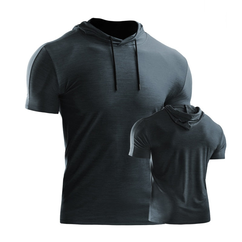 Male Training Shirts Quick Drying Gym Clothing Musculation Sportswear Fitness Running Jackets Rashguards Hoodies ropa deportiva - Executive-Skincare