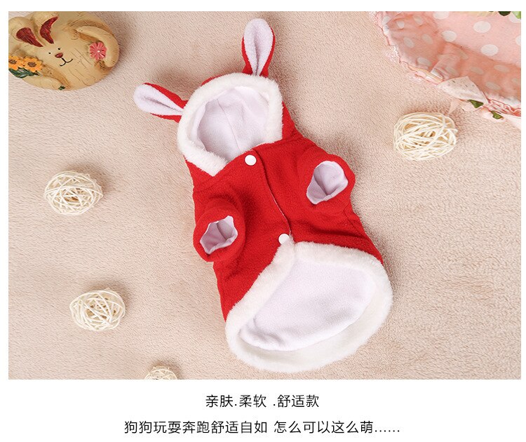 Christmas Dog Clothes Winter Dogs Clothes for Small Dogs Pet Puppy Costume for Cat Dog Hoodie Coat Small Pet Clothing Xmas Santa - Executive-Skincare