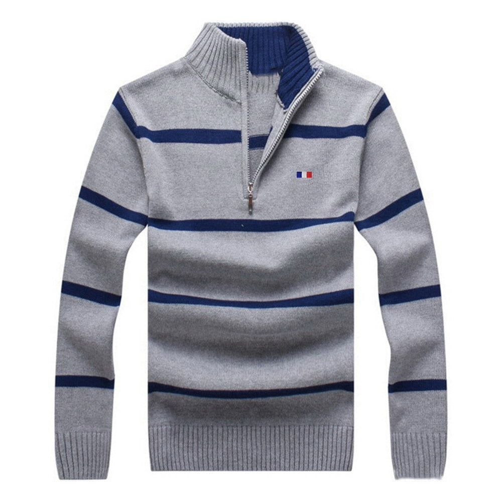 100% High Quality Cotton Men Cardigan Homme Sweater Autumn Winter France Sweaters - Executive-Skincare