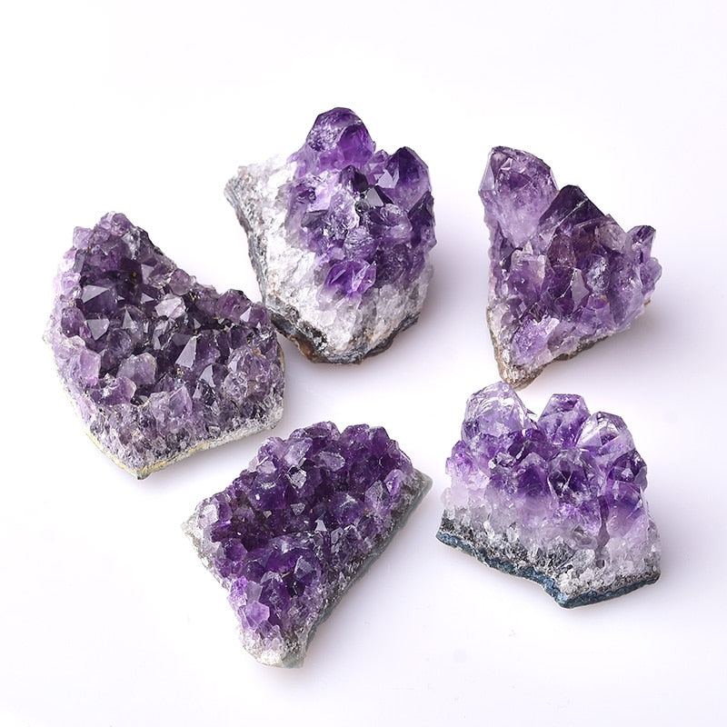 1PC Natural Amethyst Crystal Cluster Quartz Raw Crystals Healing Stone Decoration Ornament Purple Feng Shui Stone Ore Mineral - Executive-Skincare