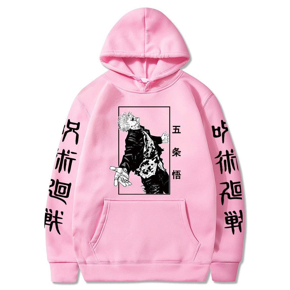 2021 Japanese Anime Hoodies Jujutsu Kaisen Satoru Gojo Graphic Hoodie Sweatshirts Male - Executive-Skincare