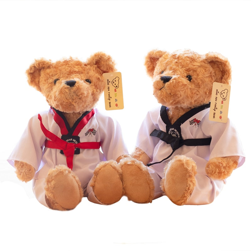 25/35cm New Cute Teddy Bear Taekwondo Bear Cub Doll Couple Kid&#39;s Small Teddy Plush Toy Valentine Xmas Birthday gift For Kids - Executive-Skincare