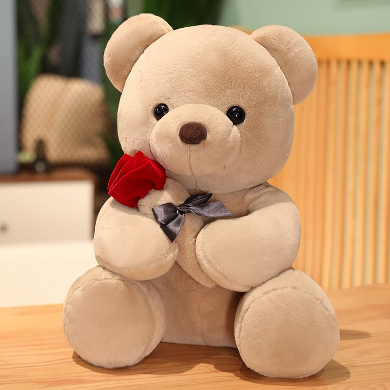 Valentine&#39;s Day Teddy Bear Doll Plush Toy Confession Rose Flower Hug Panda Doll for Girlfriend Worldwide Valentine&#39;s Day gift - Executive-Skincare