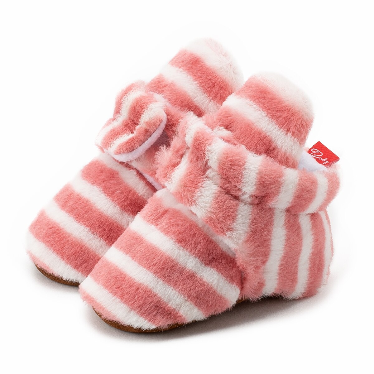 Baby Socks Shoes Boy Girl Stripe Gingham Newborn Toddler First Walkers Booties Cotton Comfort Soft Anti-slip Infant Crib Shoes - Executive-Skincare