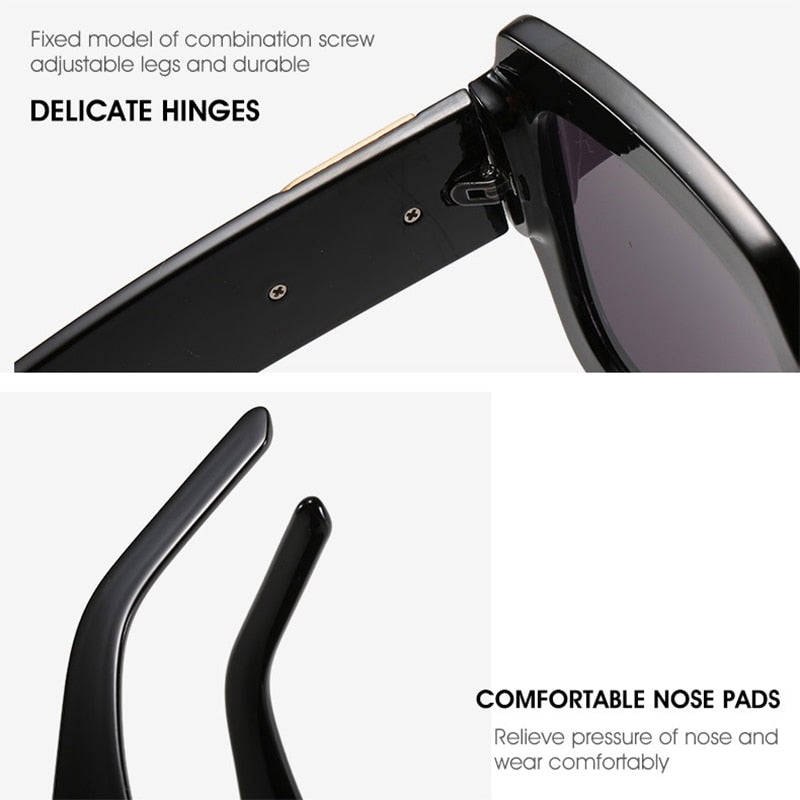 Fashion Retro Square Diamond Rhinestone Sunglasses For Women Men Brand Design Classic Large Frame UV400 Sun Glasses Eyeglasses - Executive-Skincare