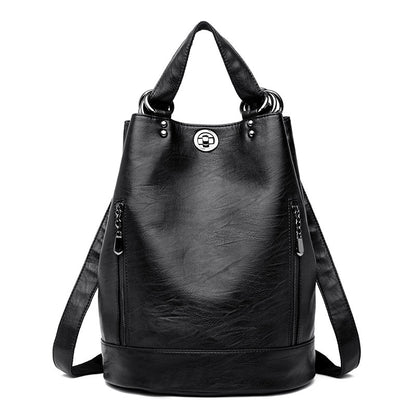 Casual Large-Capacity School Bags Girl Soft Leather Women&#39;s Backpack Fashion Travel Backpack Ladies Designer Backpacks 2021Sac - Executive-Skincare