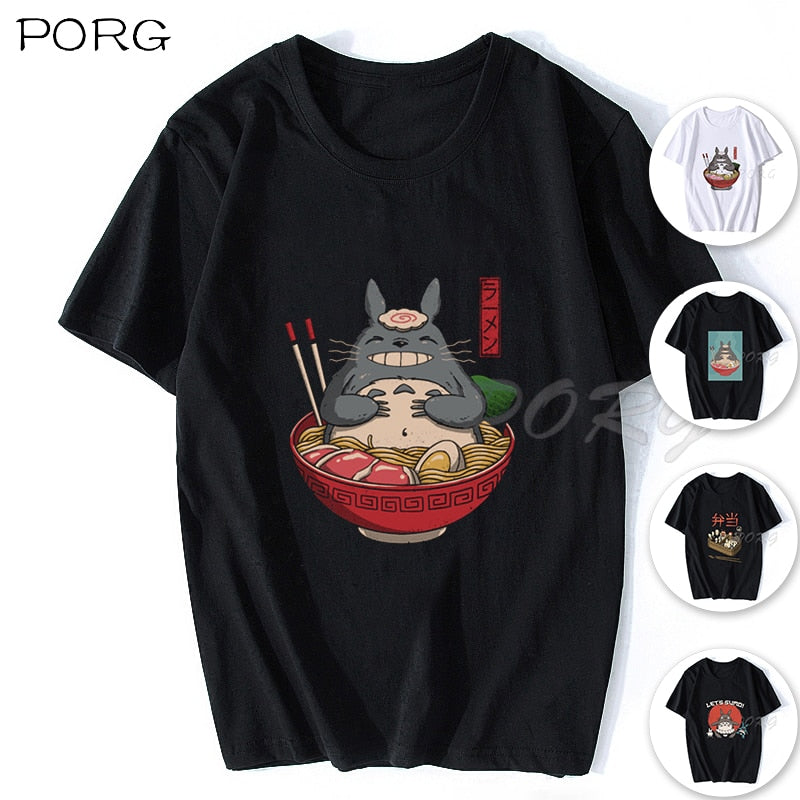 NEIGHBOR&#39;S RAMEN Totoro Kawaii Japanese Anime Shirt Men Anime Spirit Away T Shirt Men/Women Cartoon Summer T-Shirt Droshipping - Executive-Skincare