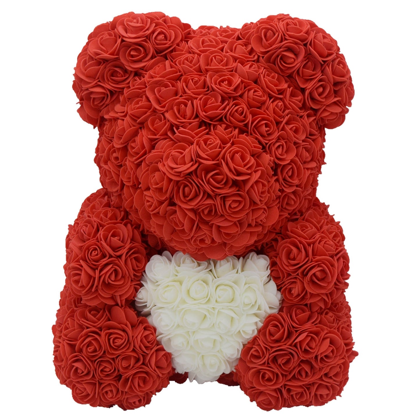 DropShipping 40cm 16Inches Rose Bear Artificial  Foam Flower Handmad Teddy For Women Valentine&#39;s Wedding Birthday Christmas Gift - Executive-Skincare