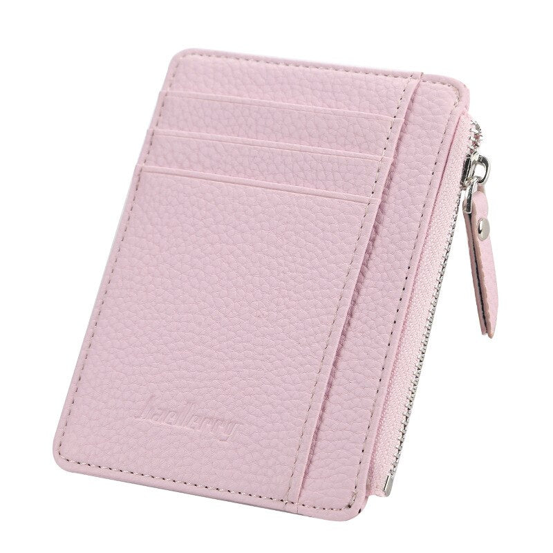 2021 New Mini Women Wallets Card Wallets Name Engraving Zipper PU Leather Top Quality Fashion Female Purse Card Holder Wallet - Executive-Skincare