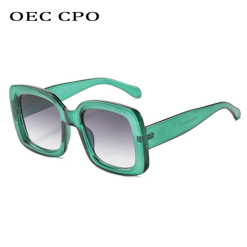 OEC CPO Lady Steam punk Square Sunglasses For Men Fashion Black Sunglasses Women Shades UV400 Ladies Eyeglasses O851 - Executive-Skincare