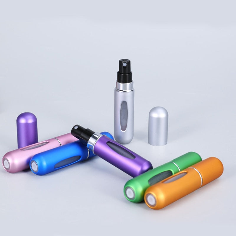 5ml Perfume Atomizer Portable Liquid Container For Cosmetics Mini Aluminum Spray Alcochol Empty Bottle  Refillable For Traveling - Executive-Skincare