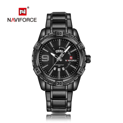 NAVIFORCE Luxury Brand Men&#39;s WristWatch Original Fashion Quartz Classic Watches For Men Waterproof Business Steel Band Clock Man - Executive-Skincare