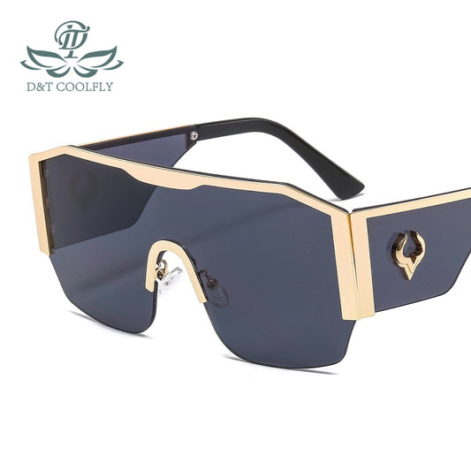 D&amp;T 2021 New Fashion Shield Sunglasses Men Women High Quality Luxury Gradients Lens Bull Logo Brand Designer Hot Sell Sunglasses - Executive-Skincare