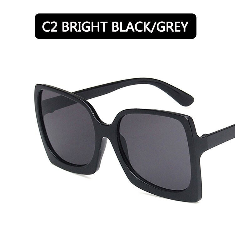 2022 Big Frame Fashion Oversized Sunglasses Women Brand Designer Plastic Female Gradient Sun Glasses gafas de sol mujer UV400 - Executive-Skincare