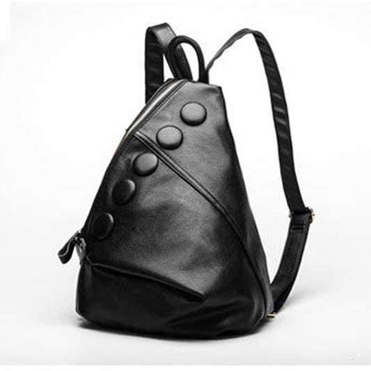 Women&#39;s BackPack New 2022 Trend Real Cowhide lychee Pattern Backpack large Capacity Fashion college style shoulder bag handbag - Executive-Skincare