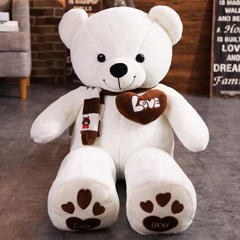 New Hot High Quality 4 Colors Teddy Bear With Scarf Stuffed Animals Bear Plush Toys Doll Pillow Kids Lovers Birthday Baby Gift - Executive-Skincare