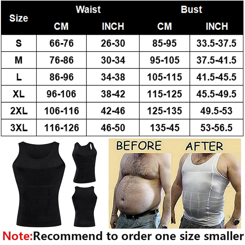 Men Slimming Shaper Posture Vest Male Tummy Abdomen Corrector Compression  Chest Corset - Executive Quality Store