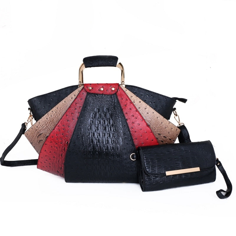 2PCS Fashion Female Bag Luxury Designer Handbag High Quality Leather Ladies Shoulder Bag Woman Large Capacity Handbags for Wome - Executive-Skincare