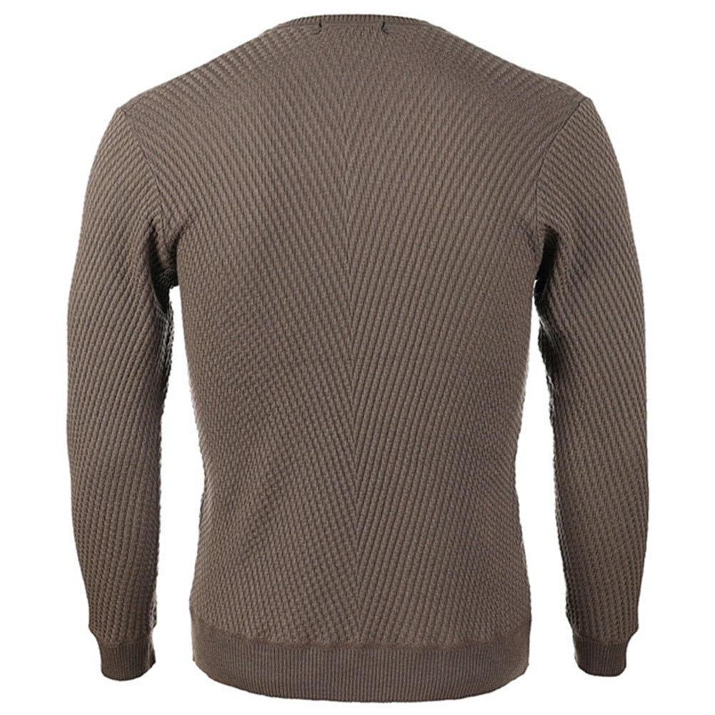 Chic Autumn Winter Sweaters Men Solid Color V Neck Long Sleeve 2021 Pullover Knitted Pull Sweater Mens Sweaters  Male Knitwear - Executive-Skincare