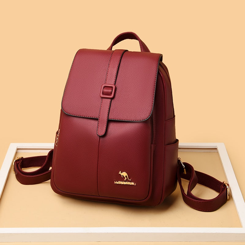 Summer 2021 Women Leather Backpacks Fashion Shoulder Bags Female Backpack Ladies Travel Backpack Mochilas School Bags For Girls - Executive-Skincare