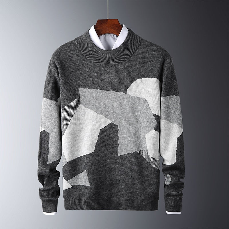 Autumn Winter Men&#39;s Slim Sweaters Fashion Cute Cartoon Pullovers Coat 2020 Knitted O-Neck Sweaters Men Clothing Long Sleeves - Executive-Skincare