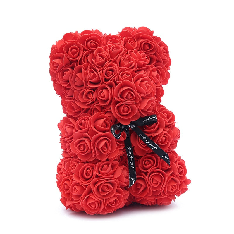 Valentines Day Gift 25Cm Red Rose Teddy Bear Soap Foam Artificial Flower Bea - Executive-Skincare