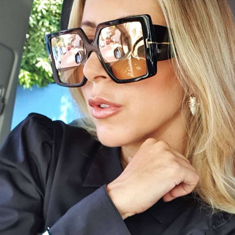 2021 Brand Design Oversized Square Tom Sunglasses For Women Men Fashion Retro Summer Driving Travel Uv400 Big Sun Glasses Shades - Executive-Skincare