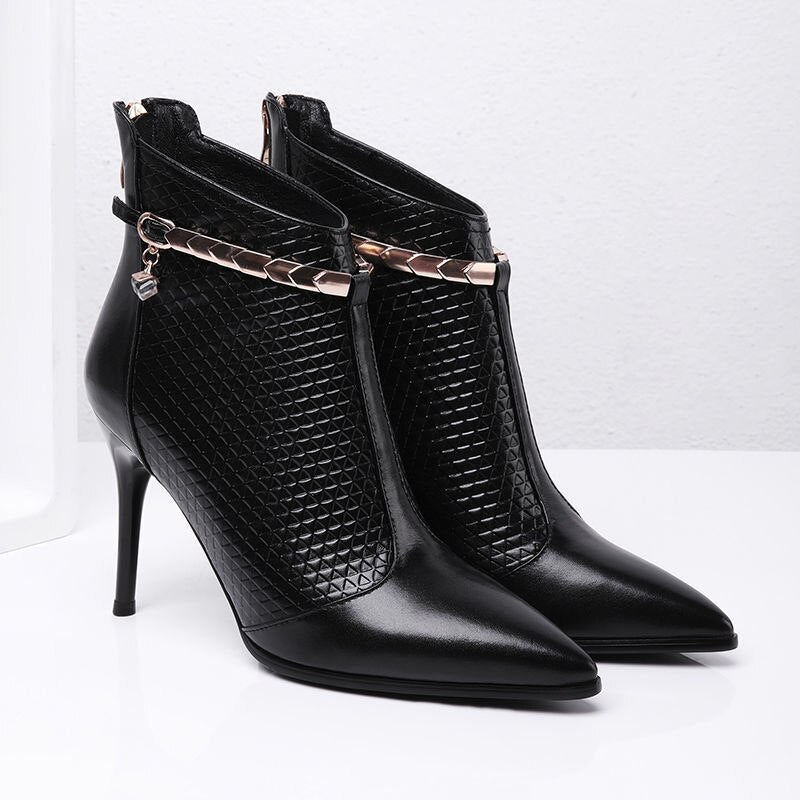 Autumn winter boots  women boots  stiletto high heel ankle boots  ankle boots - Executive-Skincare