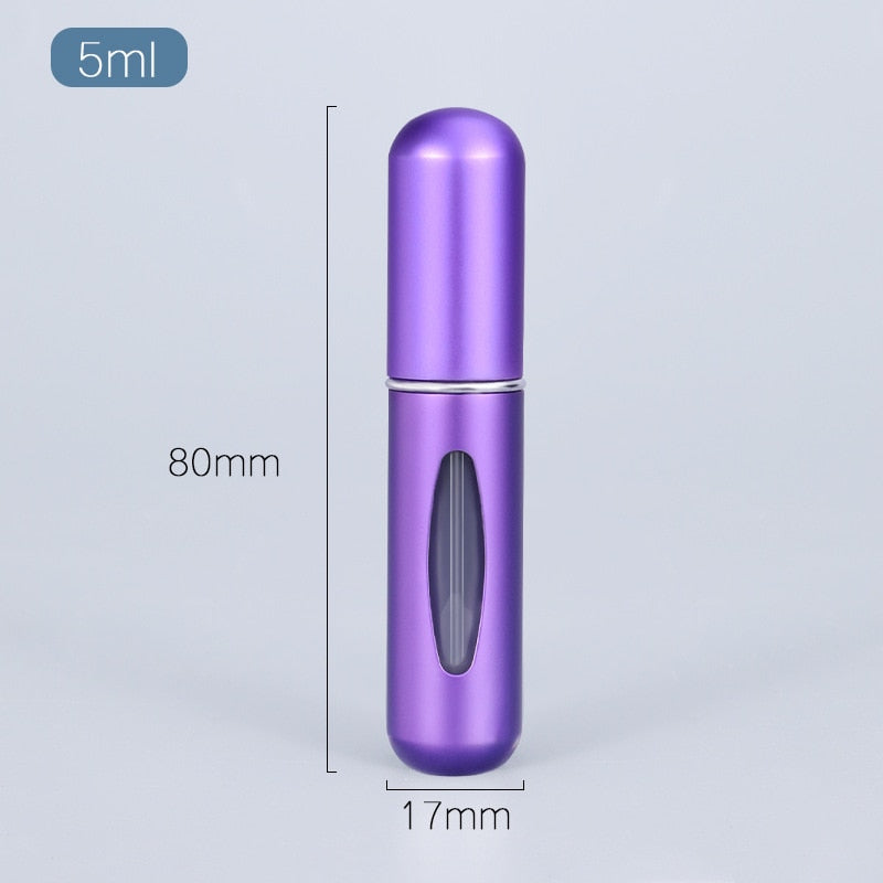 5ml Perfume Atomizer Portable Liquid Container For Cosmetics Mini Aluminum Spray Alcochol Empty Bottle  Refillable For Traveling - Executive-Skincare