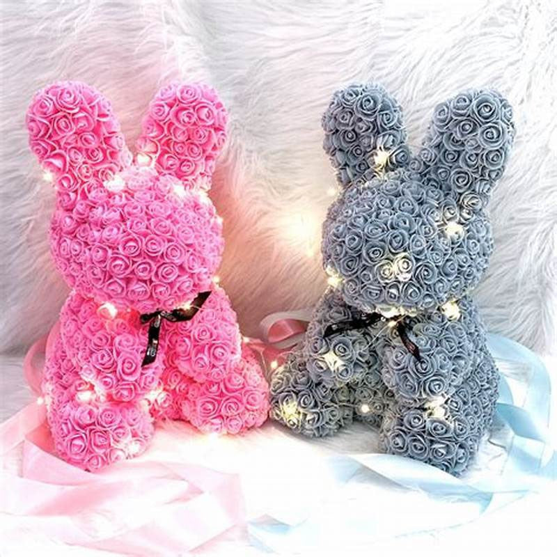 Teddy Bear of Roses Valentine&#39;s Day Present Birthday Gift DIY Handmade Scrapbooking Wedding Home Decoration Foam Mould Wholesale - Executive-Skincare