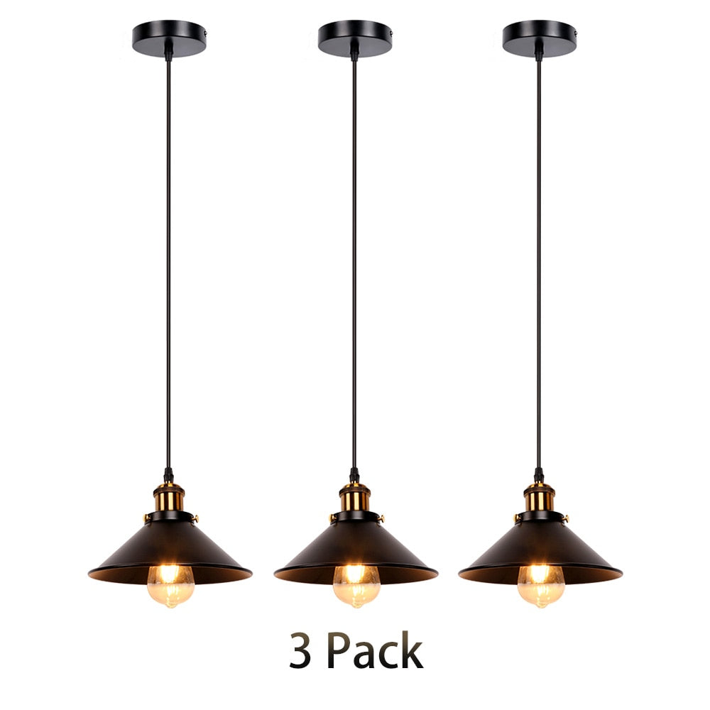 Industrial Retro Iron Interior Decoration LED E27 Pendant Light for Bedroom Kitchen Restaurant Bar Balcony Small Pendant Lamps - Executive-Skincare