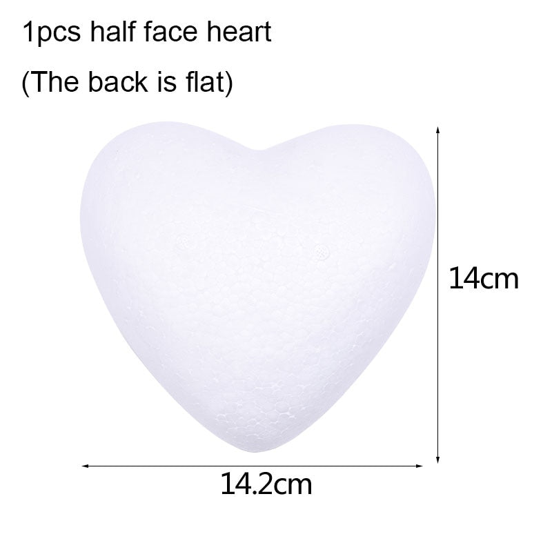 Polystyrene Styrofoam Foam Bear White Heart Ball DIY Rose Bear Craft For Birthday Party Wedding Decoration Christmas Ornament - Executive-Skincare