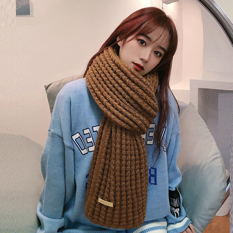 New winter Knitted scarf fashion women long scarves female vintage large shawl soft warm pashmina  thickened wool scarf - Executive-Skincare