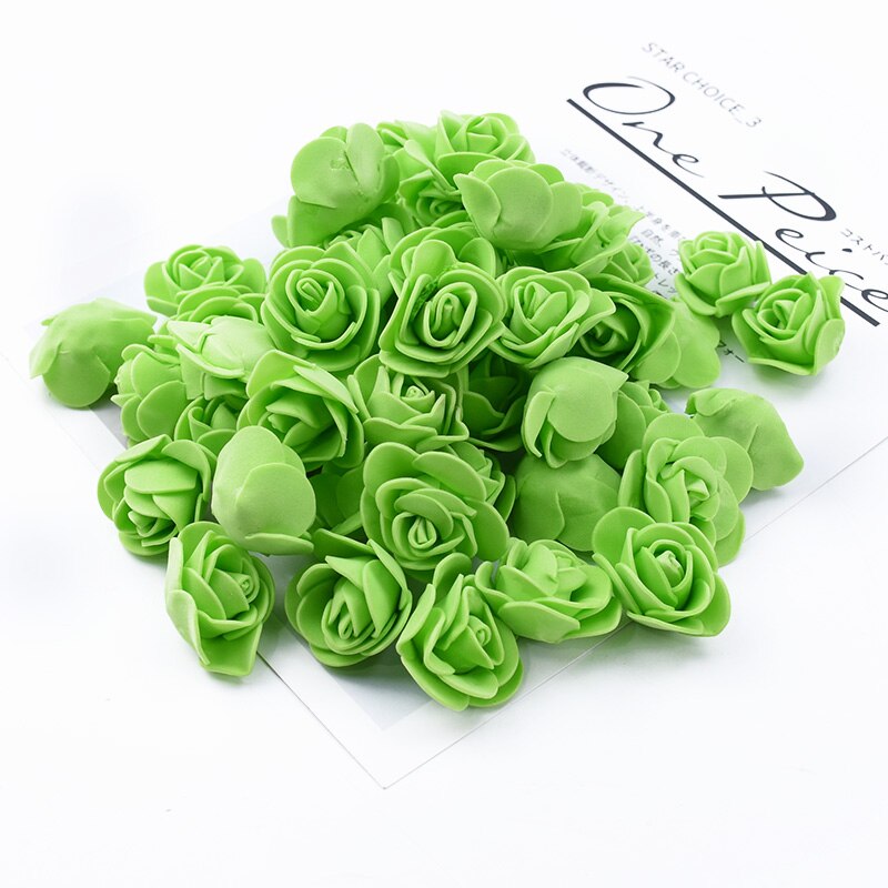 100pcs Wedding Teddy Bear of Roses Diy Gift Valentine Day Present Artificial Flowers New Year Christmas Decoration for Home - Executive-Skincare