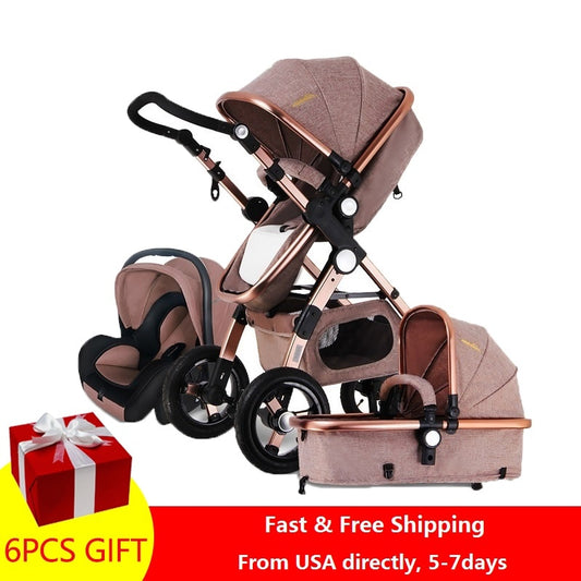 Fast and Free Shipping   Baby Stroller Higher Land-scape Baby Walker  3 in 1 Portable Stroller 2 in 1 Pram on 2020 - Executive-Skincare