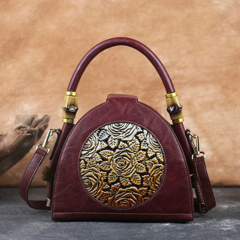 MOTAORA Retro Women Bag Handmade Embossed Handbag For Women High Quality Leather Shoulder Bag Ladies Luxury Vintage Bags Female - Executive-Skincare