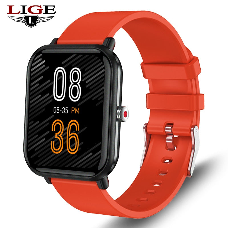 LIGE 2022 New Smart watch Ladies Full touch Screen Sports Fitness watch IP67 waterproof Bluetooth For Android iOS Smartwatch Men - Executive-Skincare