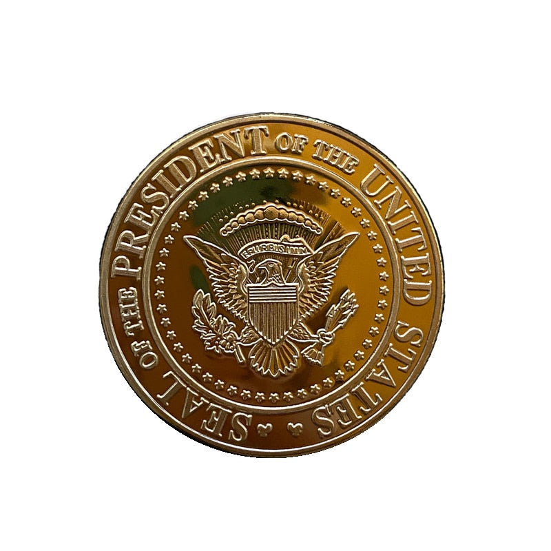 Collectible Gold Coins US Donald Trump Commemorative Coin &quot;Second Presidential Term 2021-2025 IN GOD WE TRUST&quot; - Executive-Skincare