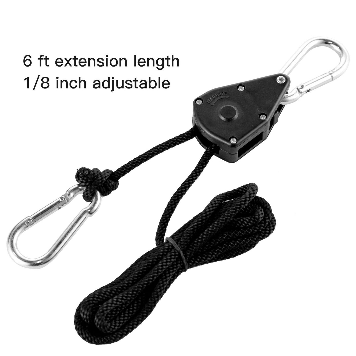 VEVOR 4-98 PCS 6 Feet Long Heavy Duty Adjustable Rope Clip Hanger For