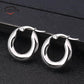 CANNER Stainless Steel Smooth Ear Buckle Round Thick Hoops Earrings for Women Piercing Earings Gift Fashion Jewelry 20/25/30mm