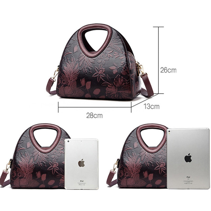 Women Leather Handbags Female Ladies Hand Hobos Bag Mother Shoulder Bag Chinese Style Crossbody Bags For Women 2019 Sac A Main - Executive-Skincare